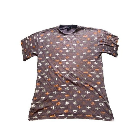 Diamond‎ Shirt Adult Extra Large Dollar Sign Boat All Over Print Attitude $ Mens - Picture 1 of 8